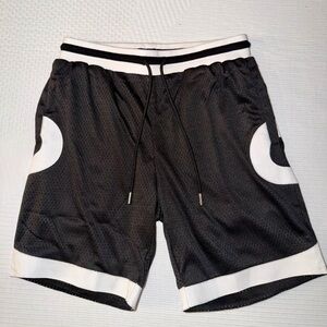Asaali Black and White Shorts
